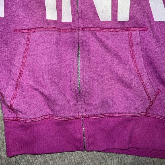 PINK medium size women’s full length zip hoodie. Purple. - Picture 3 of 6